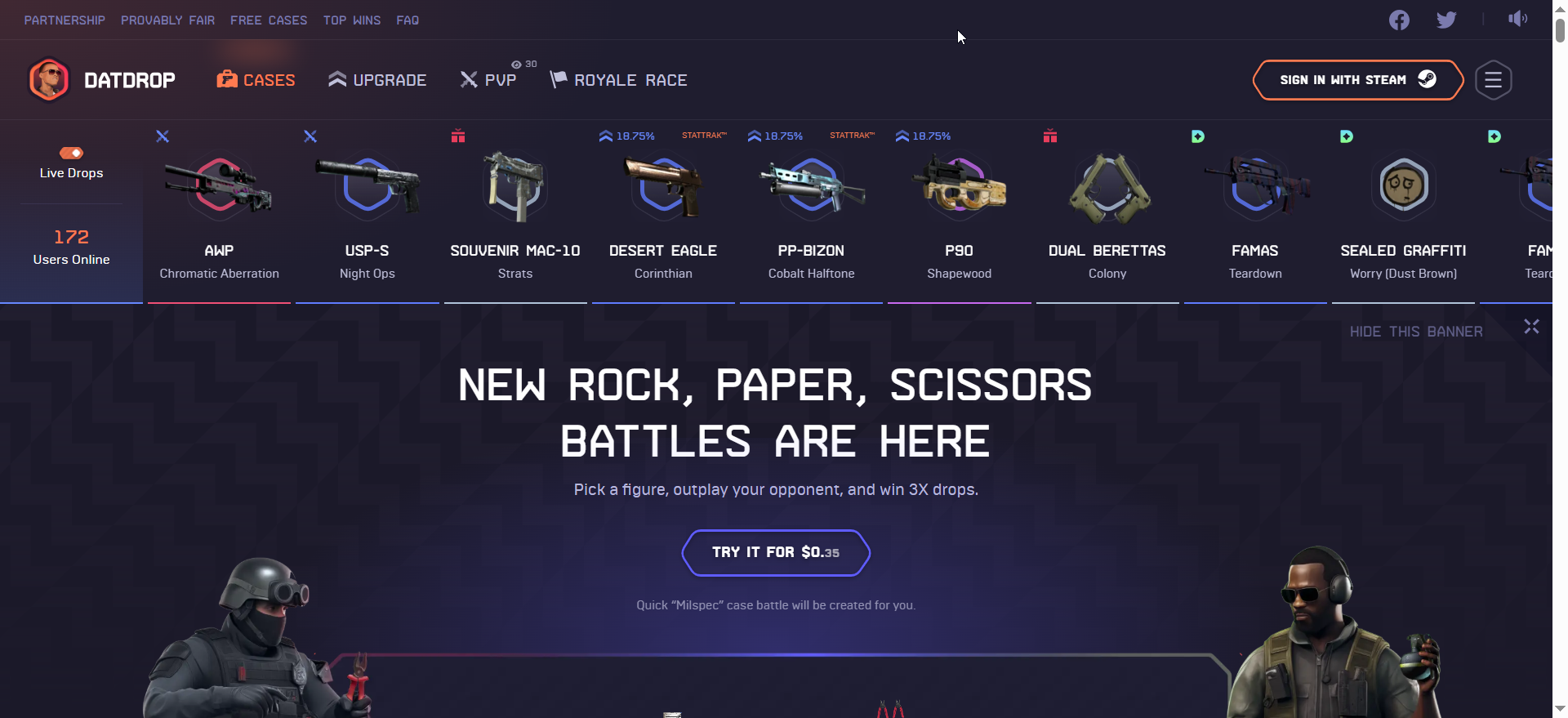 DatDrop ouvrir des caisses CS2